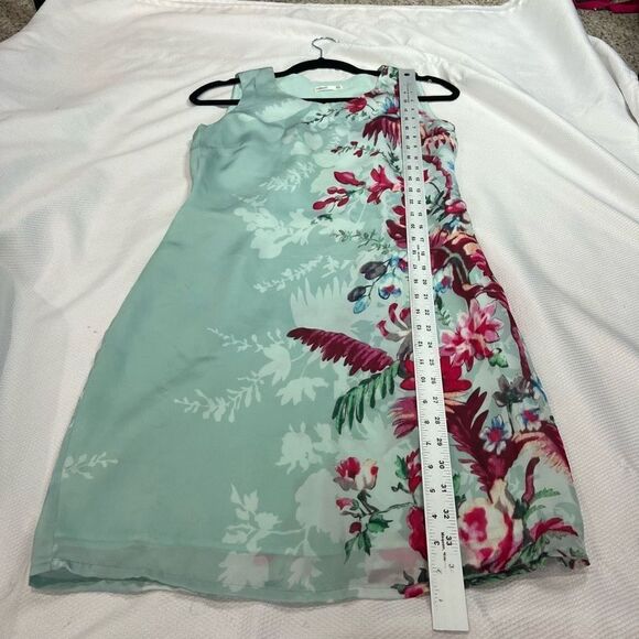 Asos Lavand Turquoise Pink Floral Printed Sleeveless Shift Dress - Picture 5 of 10